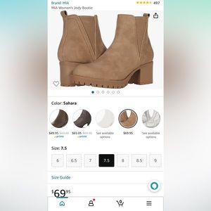 Mia Jody Ribbed Block Heel Chelsea Boot